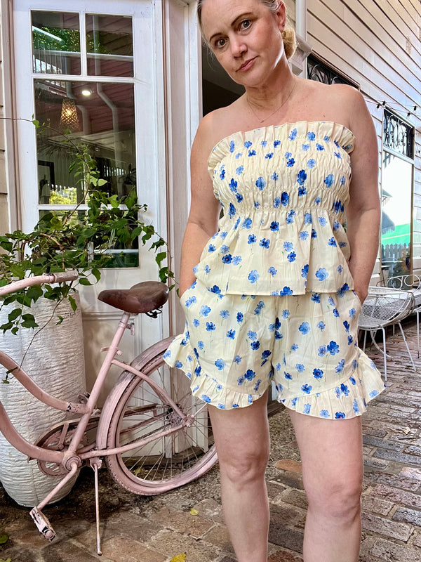 By Frankie Ditsy Blue Flower Set