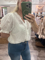Avonlee White Blouse