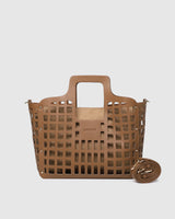 Montego Tote Bag Nutmeg | Vegan Leather Cutout Tote Bag