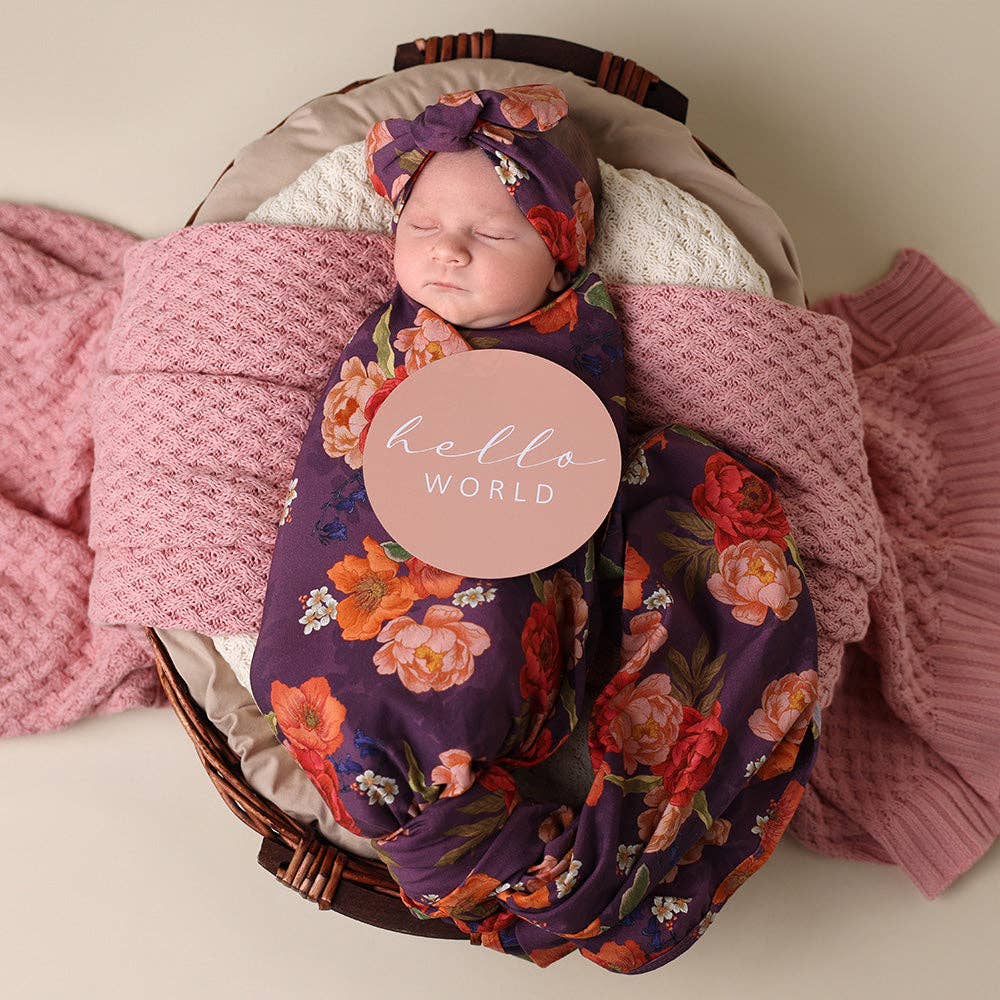 Sienna Organic Jersey Wrap & Topknot Set