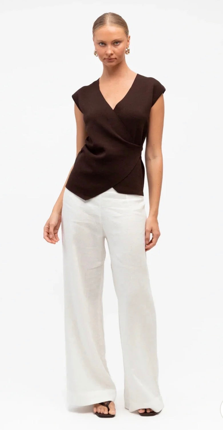 Brown Crossover Top