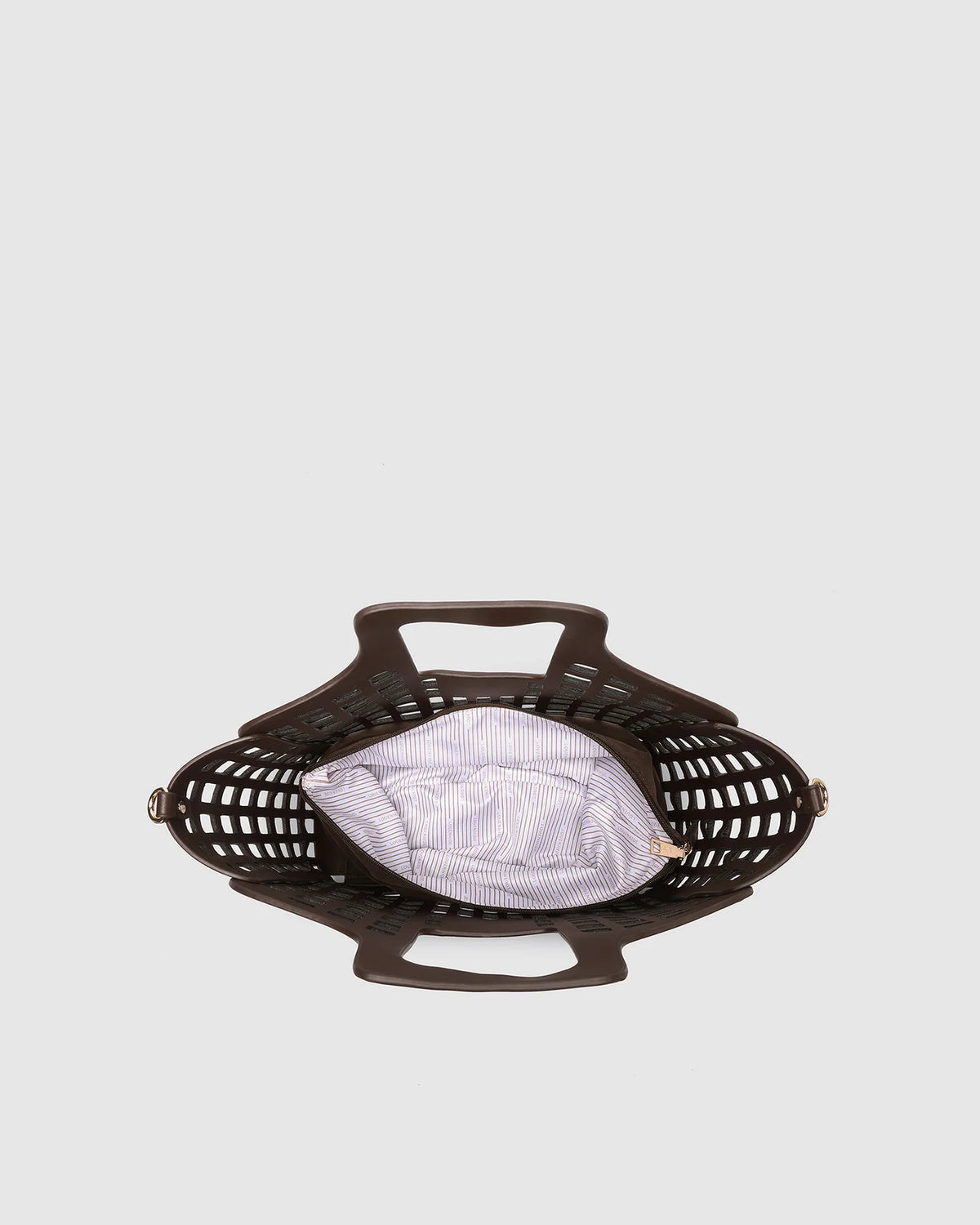 Montego Tote Bag Chocolate | Vegan Leather Basket Bag