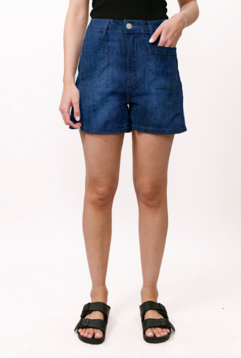 Dukes Dark Denim Stretch Shorts