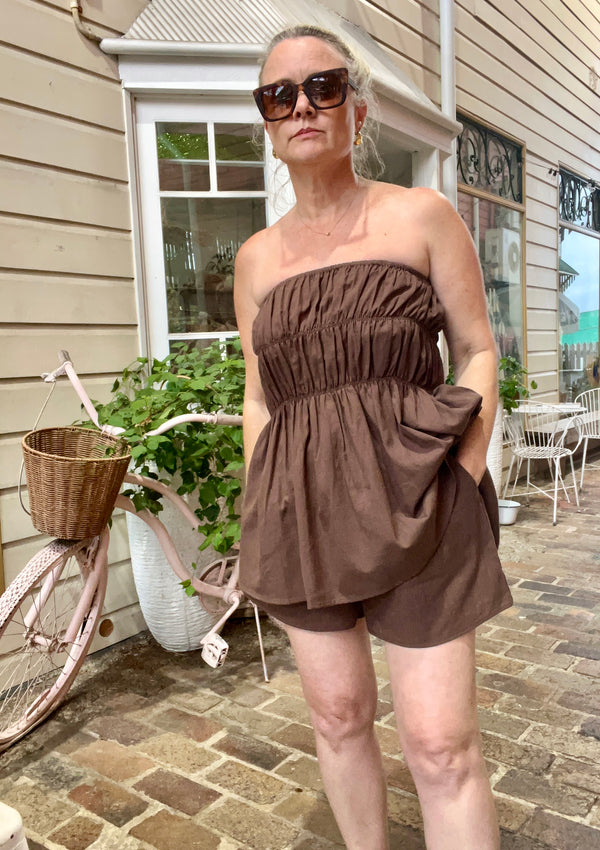 Strapless Chocolate Set By Frankie