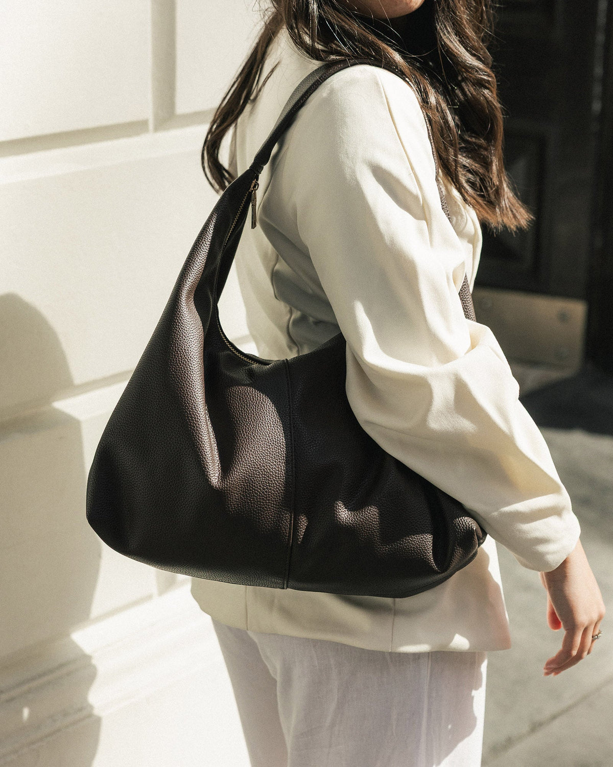 Valentina Slouch Shoulder Bag – Chocolate Oversized Tote