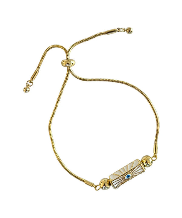Snake Chain Bracelet with Gods Eye