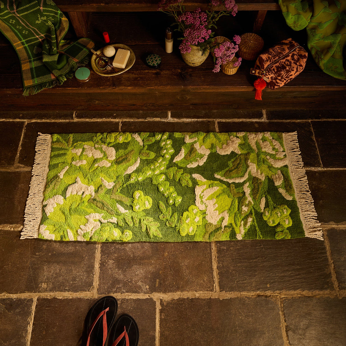 Sierra Bath Runner | Sage x Clare Organic Cotton Bath Mat