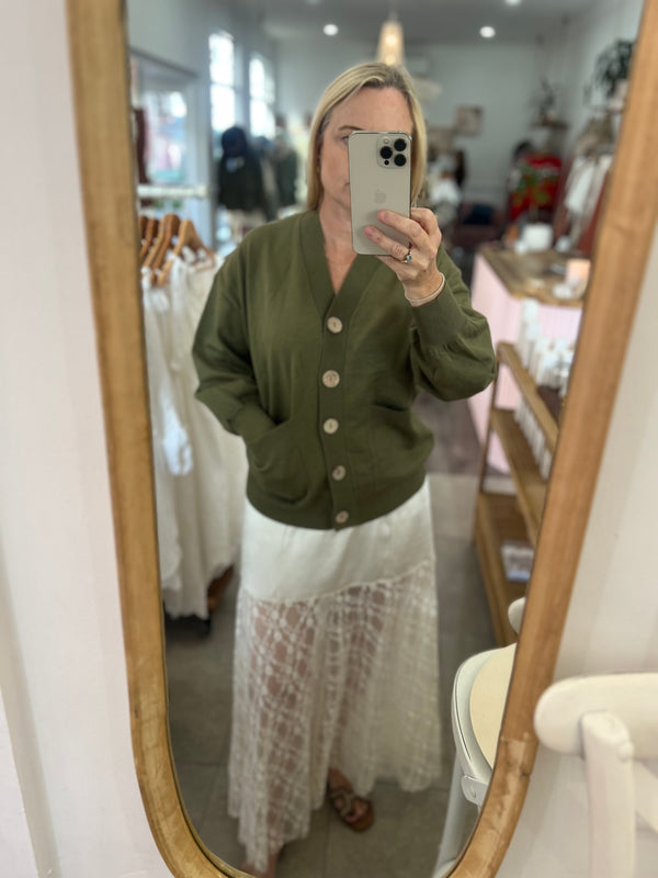 Moss relaxed Cardi