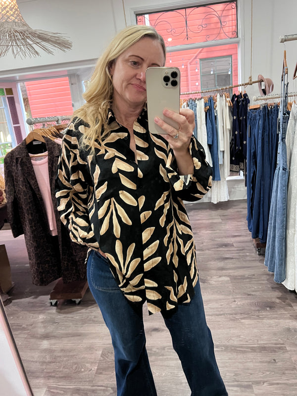 Leaf Print Shirt By Frankie