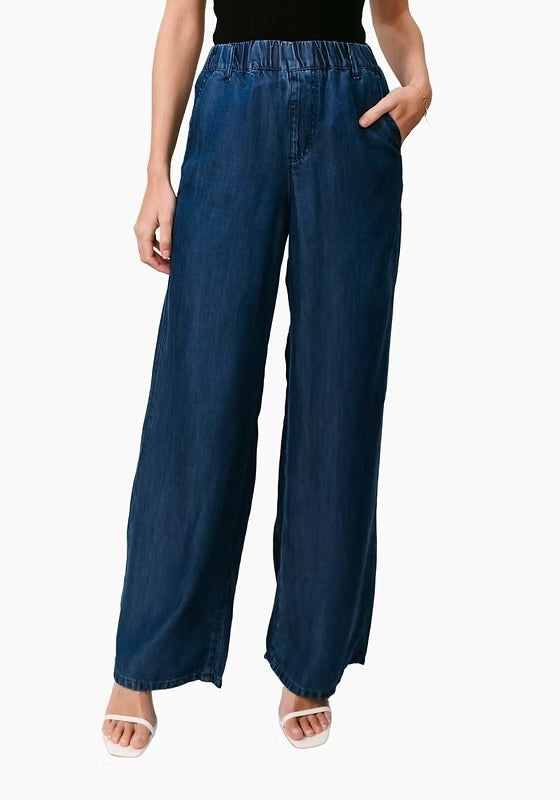 Tencel Elastic Waisted Pants