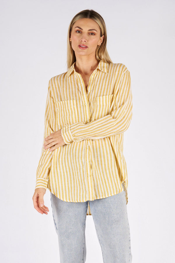 Sunshine stripe linen shirt