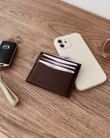 Ada Chocolate Cardholder | Slim RFID Vegan Leather Card Holder