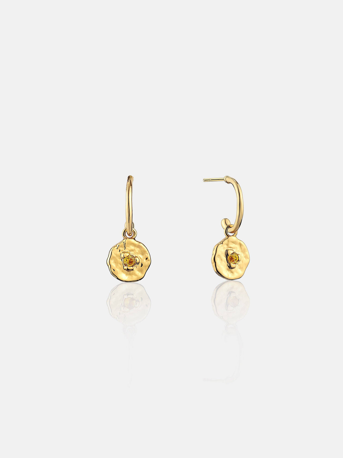 Birthstone 18K Gold Plated Earrings: DEC