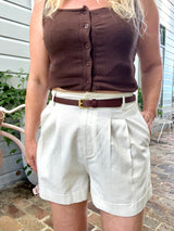 Oatmeal Dress Shorts