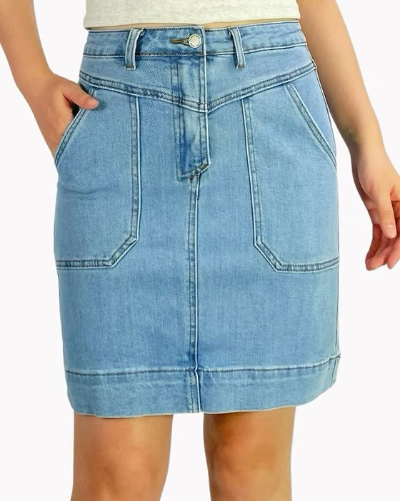 Country Denim Light Blue Denim Skirt