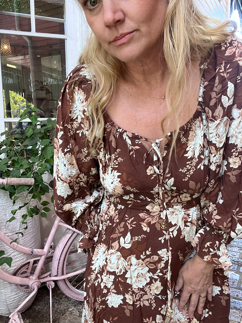 Myra Brown Floral Dress