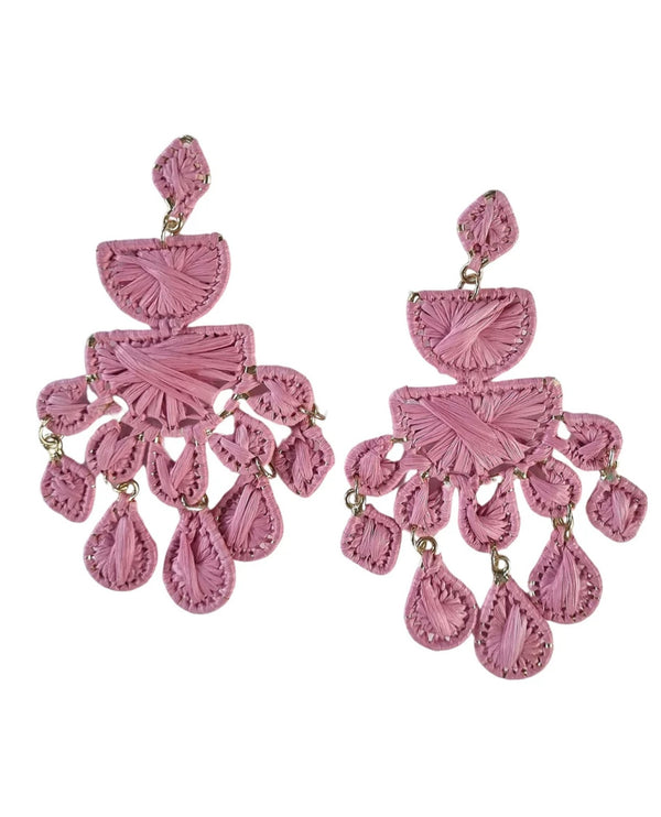 Pink Tiered Earrings
