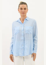 Journi Light Blue Linen Shirt