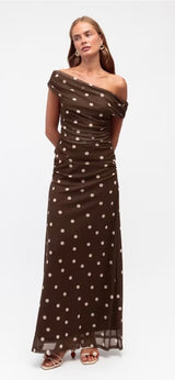 Dotted Delight Chocolate Skirt