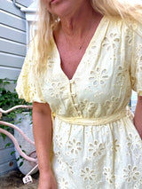 Lemon Anglaise Dress