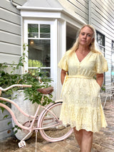 Lemon Anglaise Dress