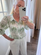 Green Palm Blouse