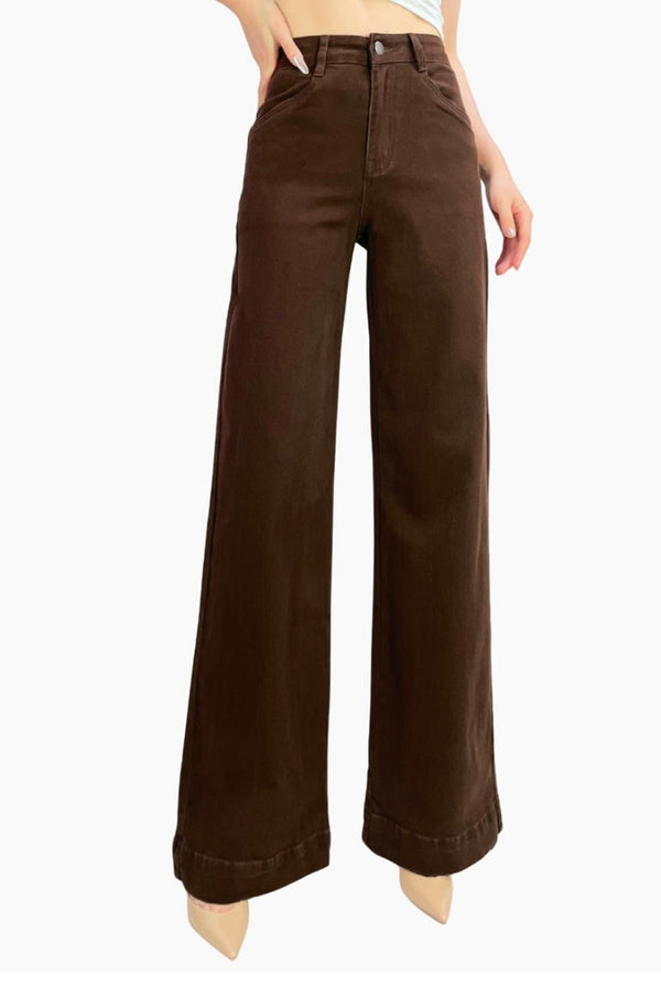 Brown Wide Leg Jean