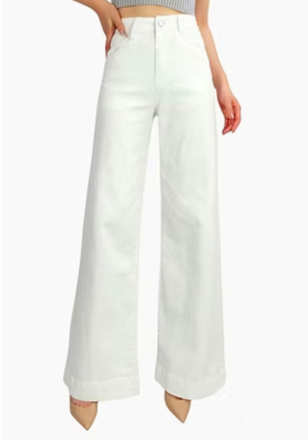 White wide Leg Jean