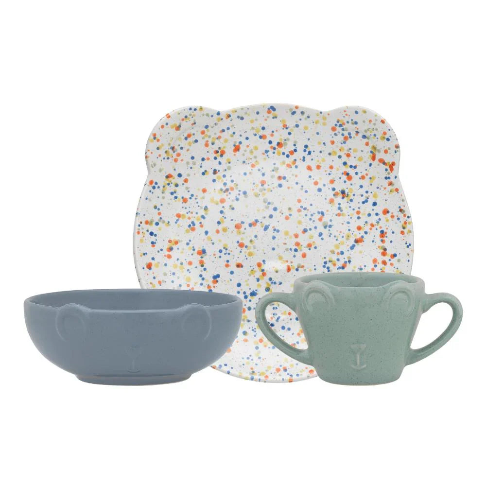 Teddy 3pc Ceramic Child Set