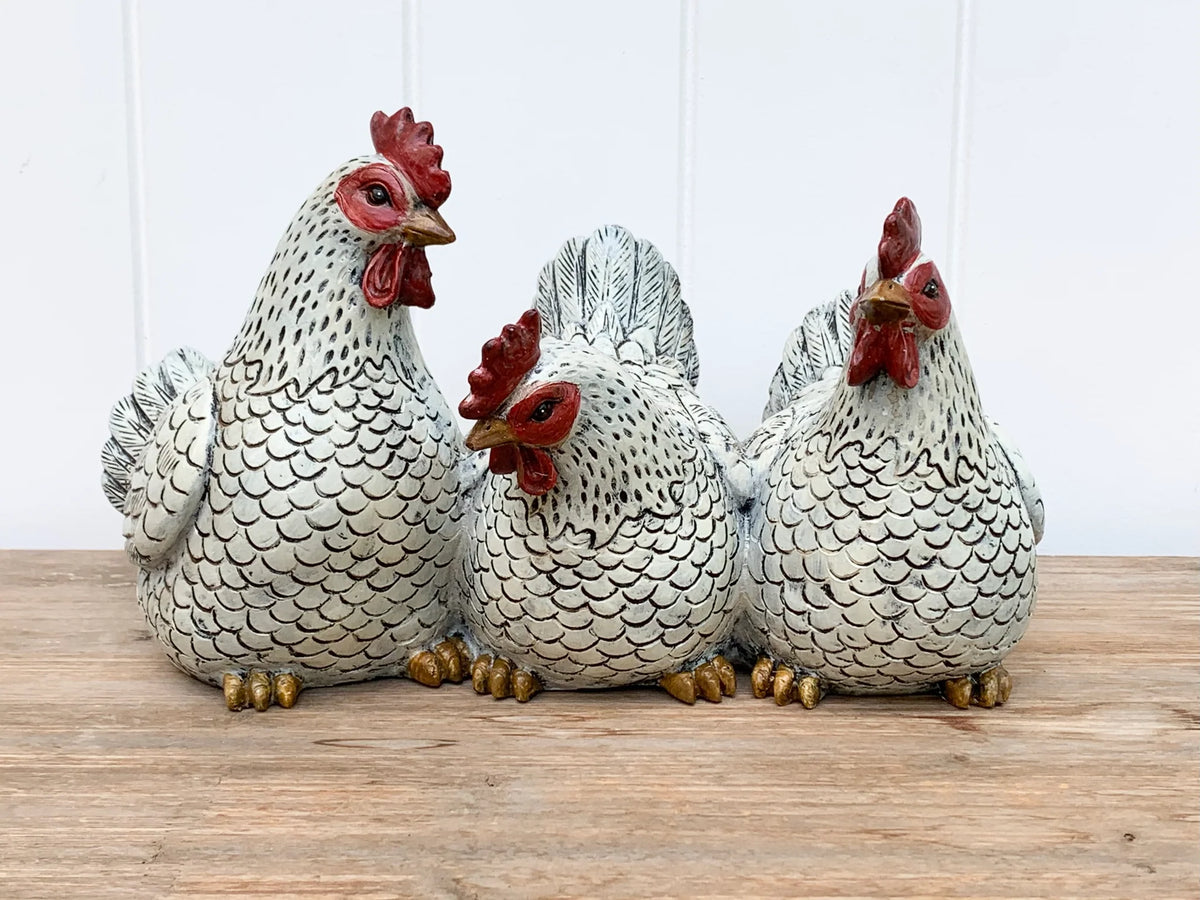 Chicken Friend White decorative chicken ornament