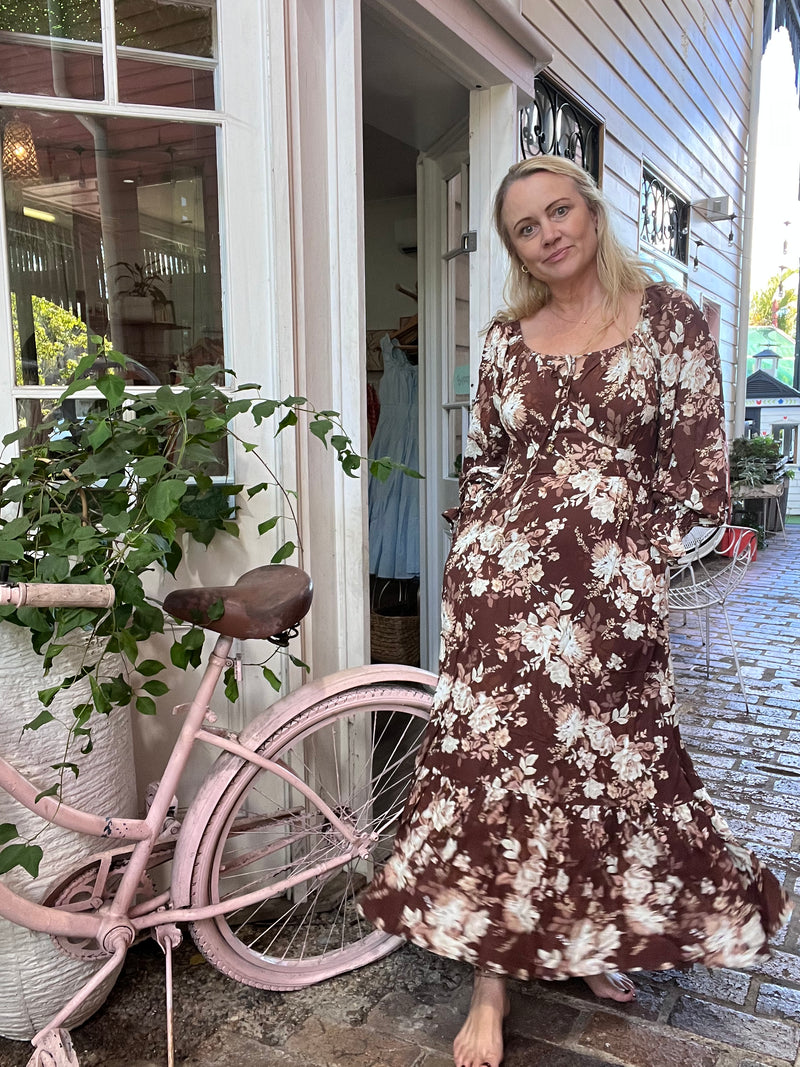 Myra Brown Floral Dress