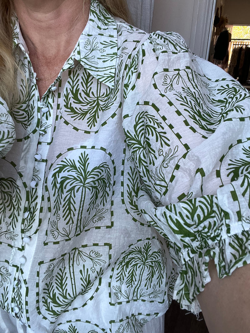 Green Palm Blouse