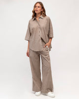Gingham Brown Pant