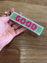 Good Vibes Beaded Keychain