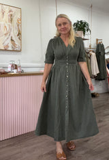 Khaki Denim Dress