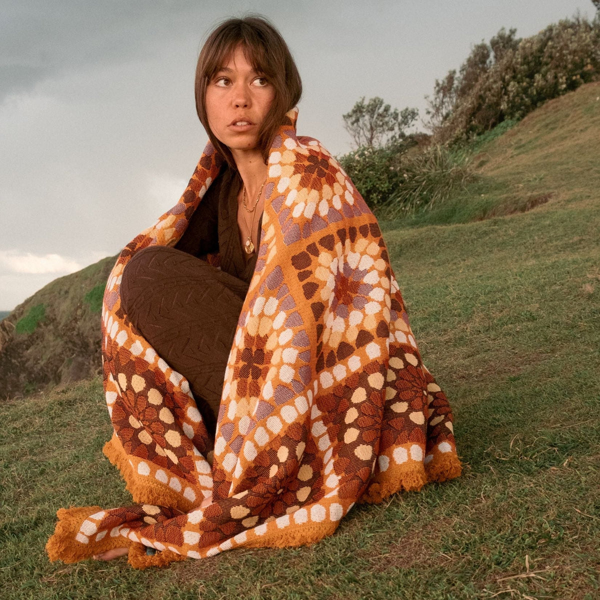 Granny Square Throw Chai