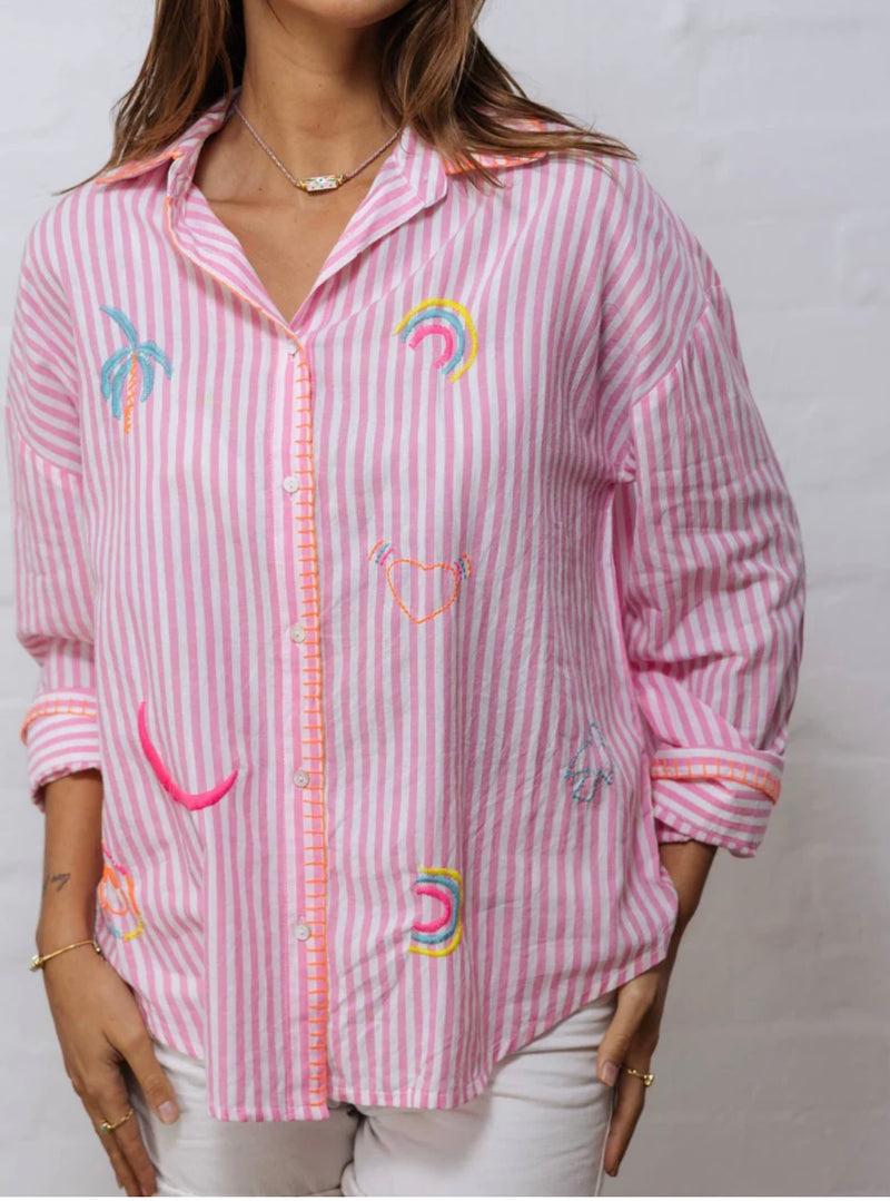 La Dolce Vita Pink Stripe Shirt