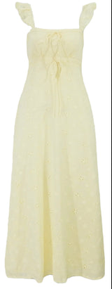 Lemon Butter Anglaise Dress