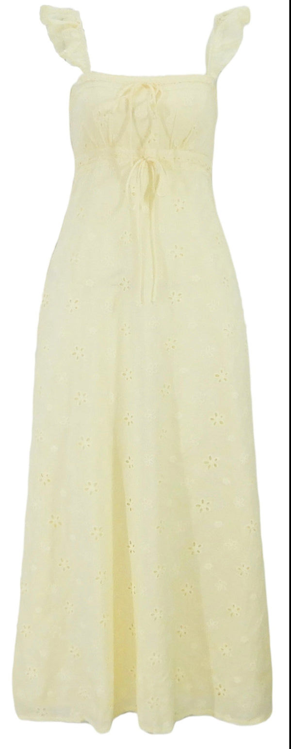 Lemon Butter Anglaise Dress