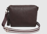 Daisy Stripe Crossbody Bag Chocolate