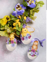 Hanging Duck Pansy Egg Easter