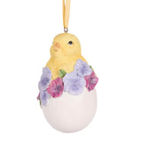 Chicken Hanging Pansy Eggs Easter