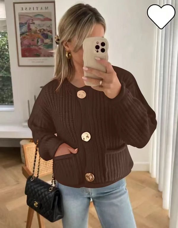 Amalie Chocolate Cardi