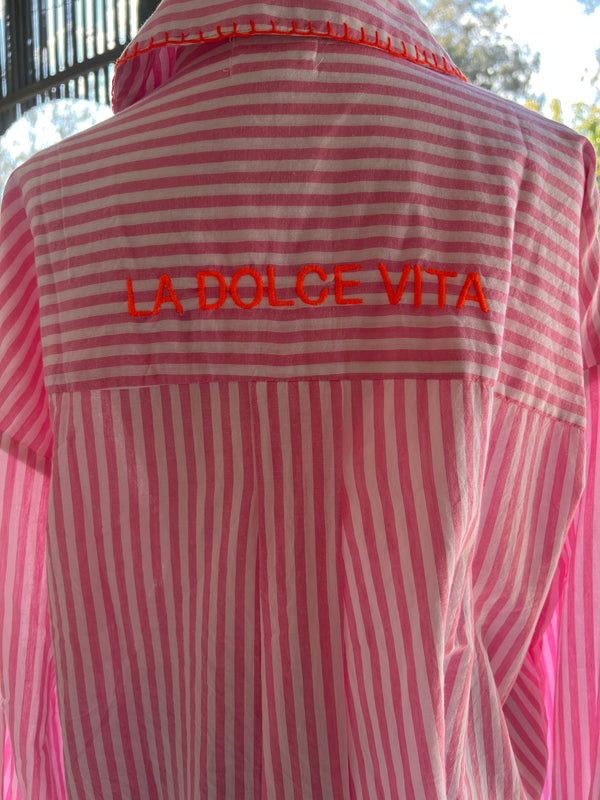 La Dolce Vita Pink Stripe Shirt