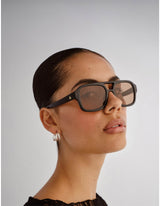 Aquarius Sunglasses – Black Rectangular Aviator Sunglasses
