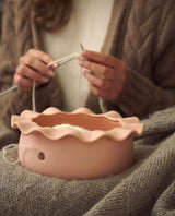 Yarn Bowl For Knitting Coral colourway