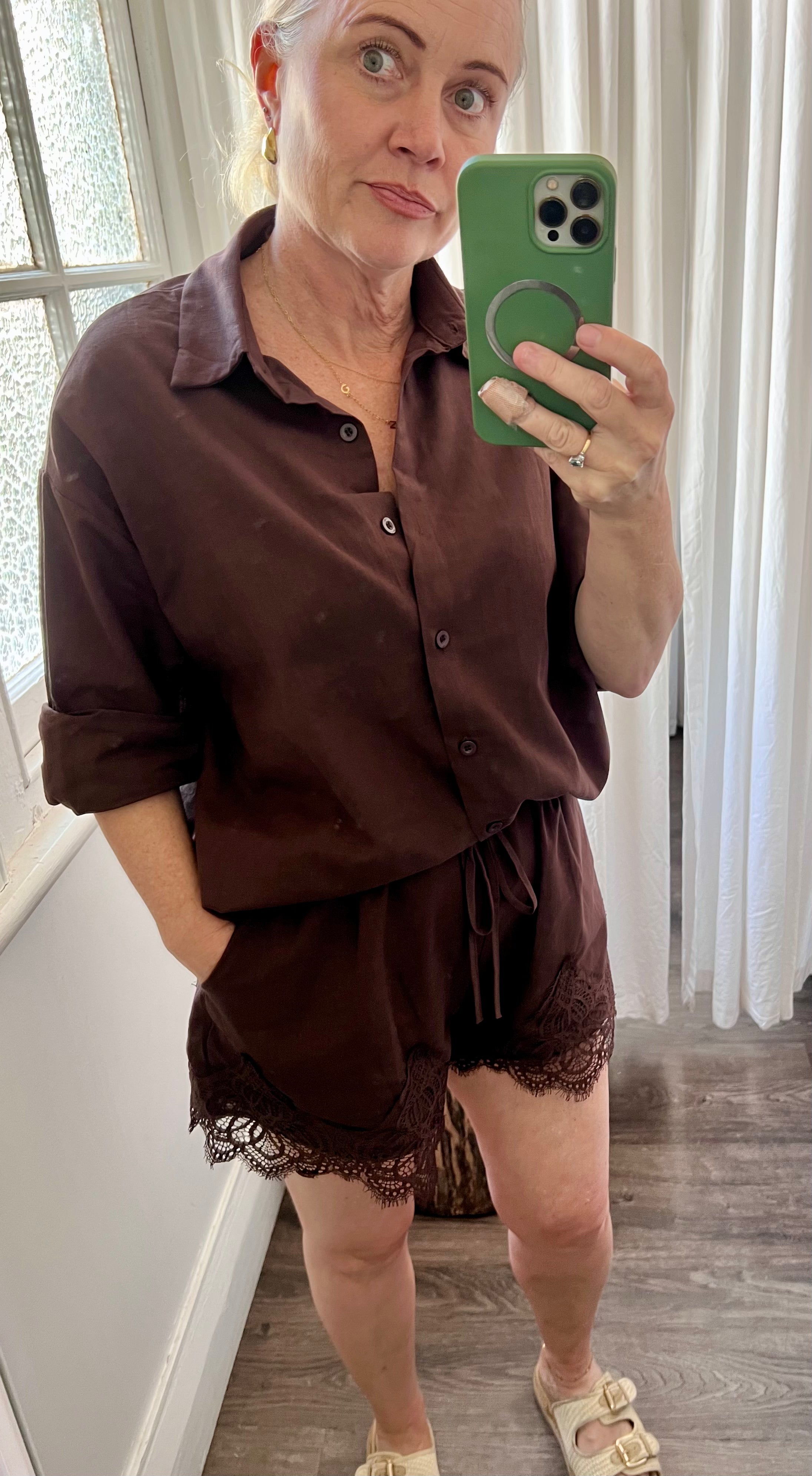 Chocolate Lace Set By Frankie