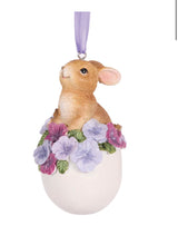 Rabbit Hanging Pansy Egg Easter