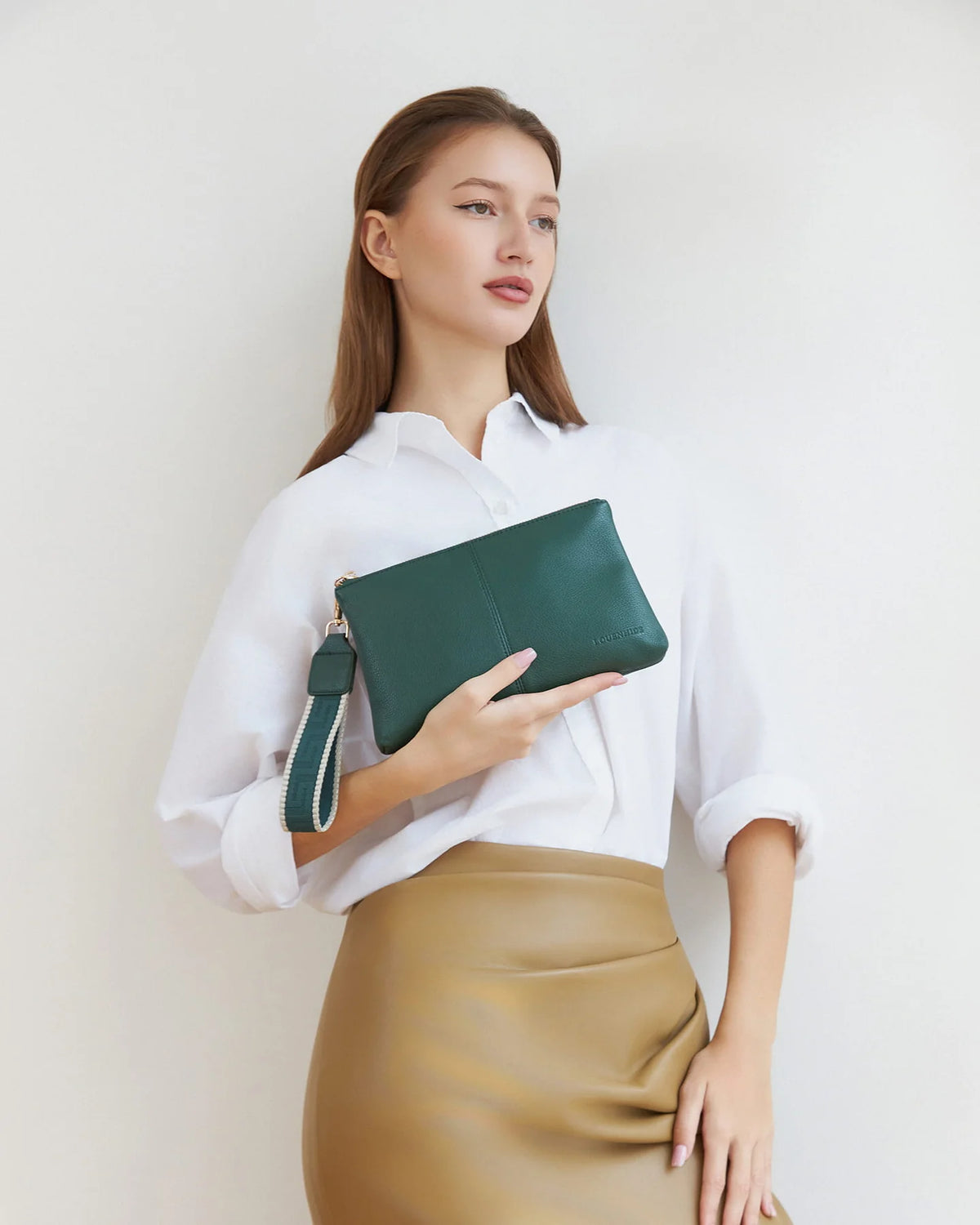 Mimi Clutch- Forest Green