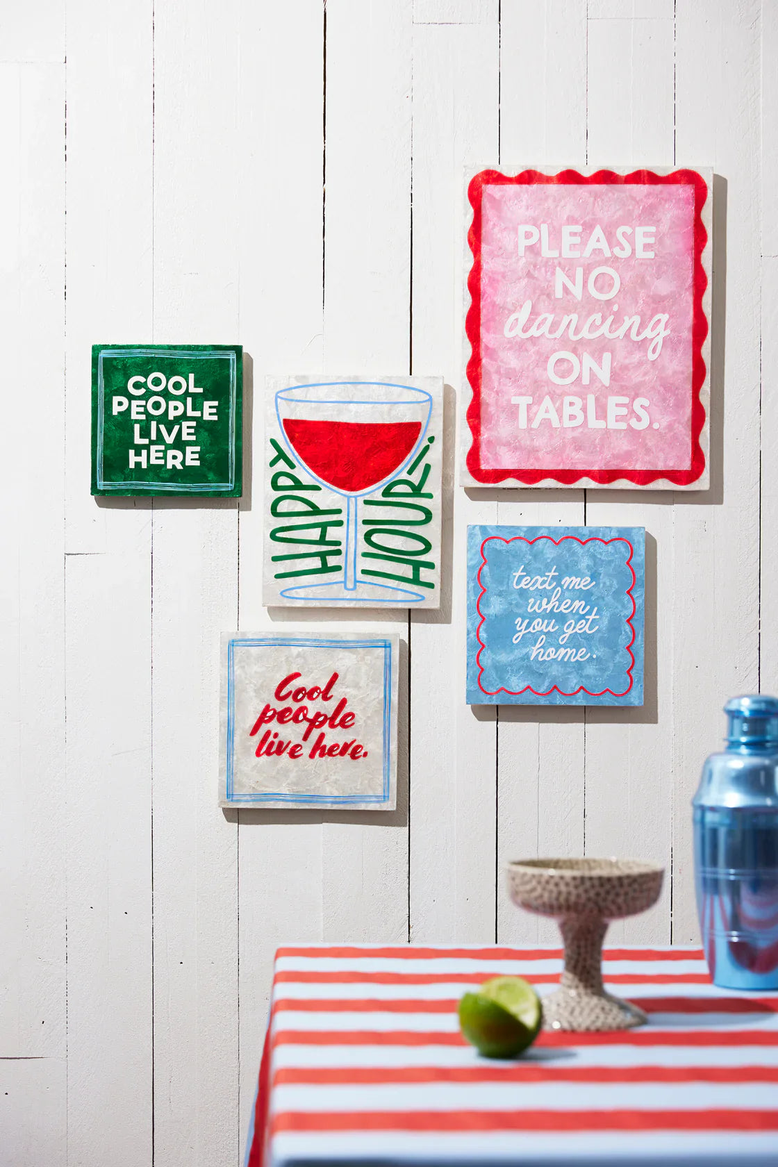 No Dancing on Tables Wall Tile